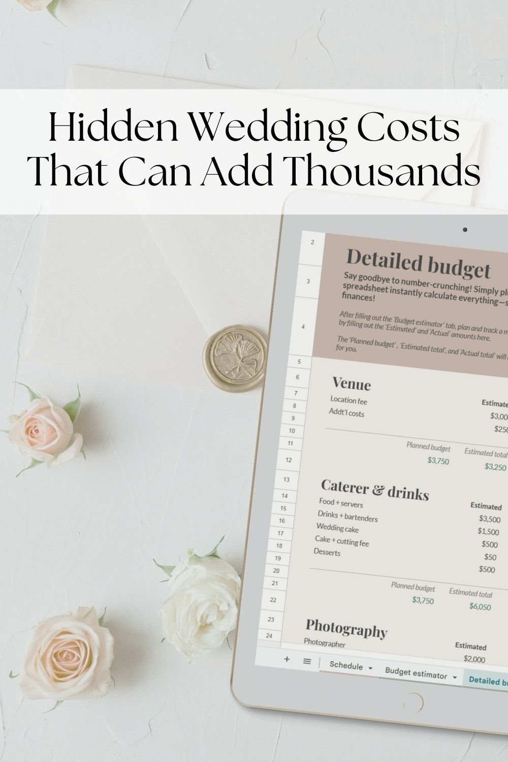 hidden wedding costs