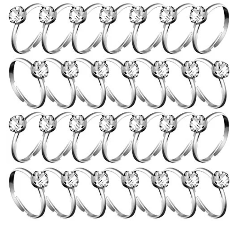 diamond engagement props for bridal shower or cupcakes