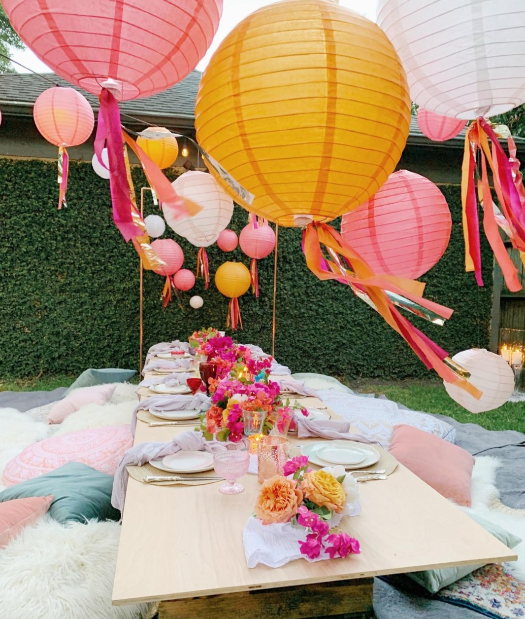 DIY Bridal Shower Floating Lanterns 