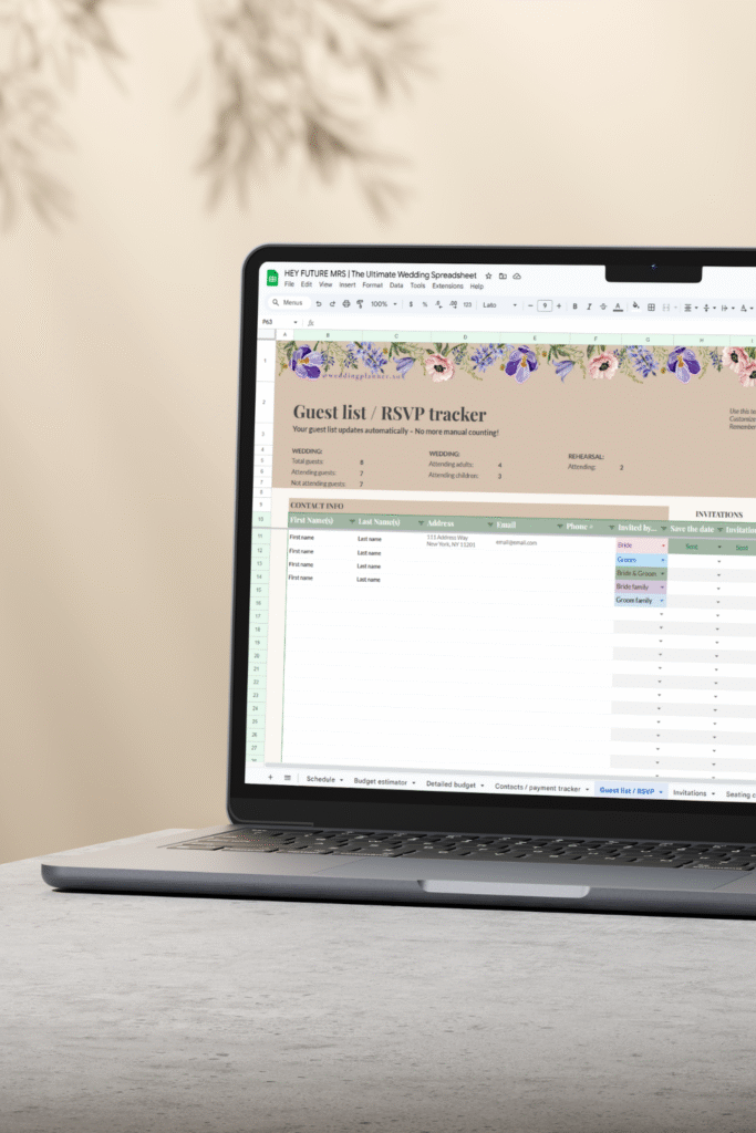 detailed wedding checklist