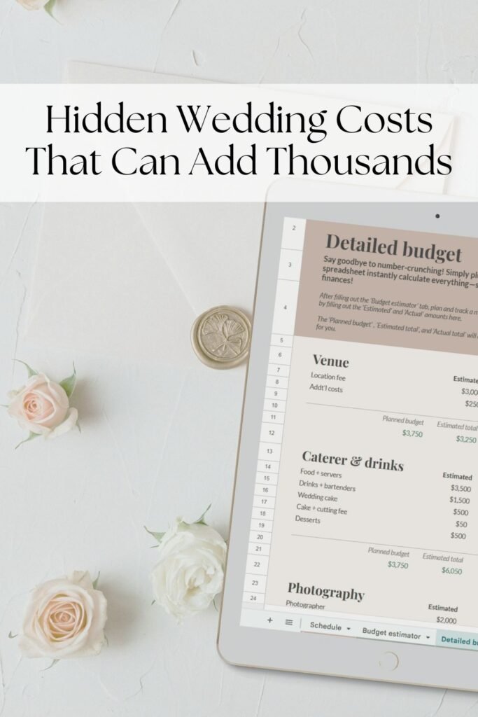 hidden wedding costs